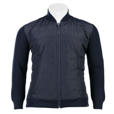 Strickjacke Materialmix