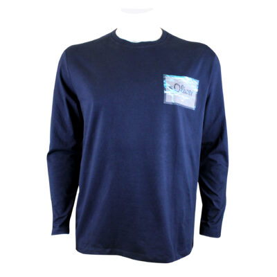 Rundhals-T-Shirt langarm