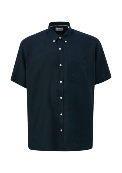 Leinenhemd uni kurzarm