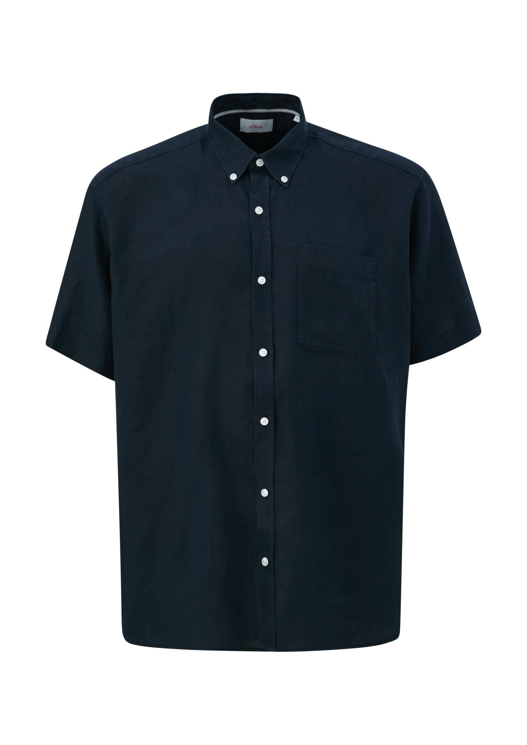 Leinenhemd uni kurzarm