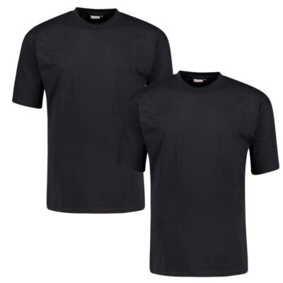 Rundhals T-Shirt kurzarm Doppelpack