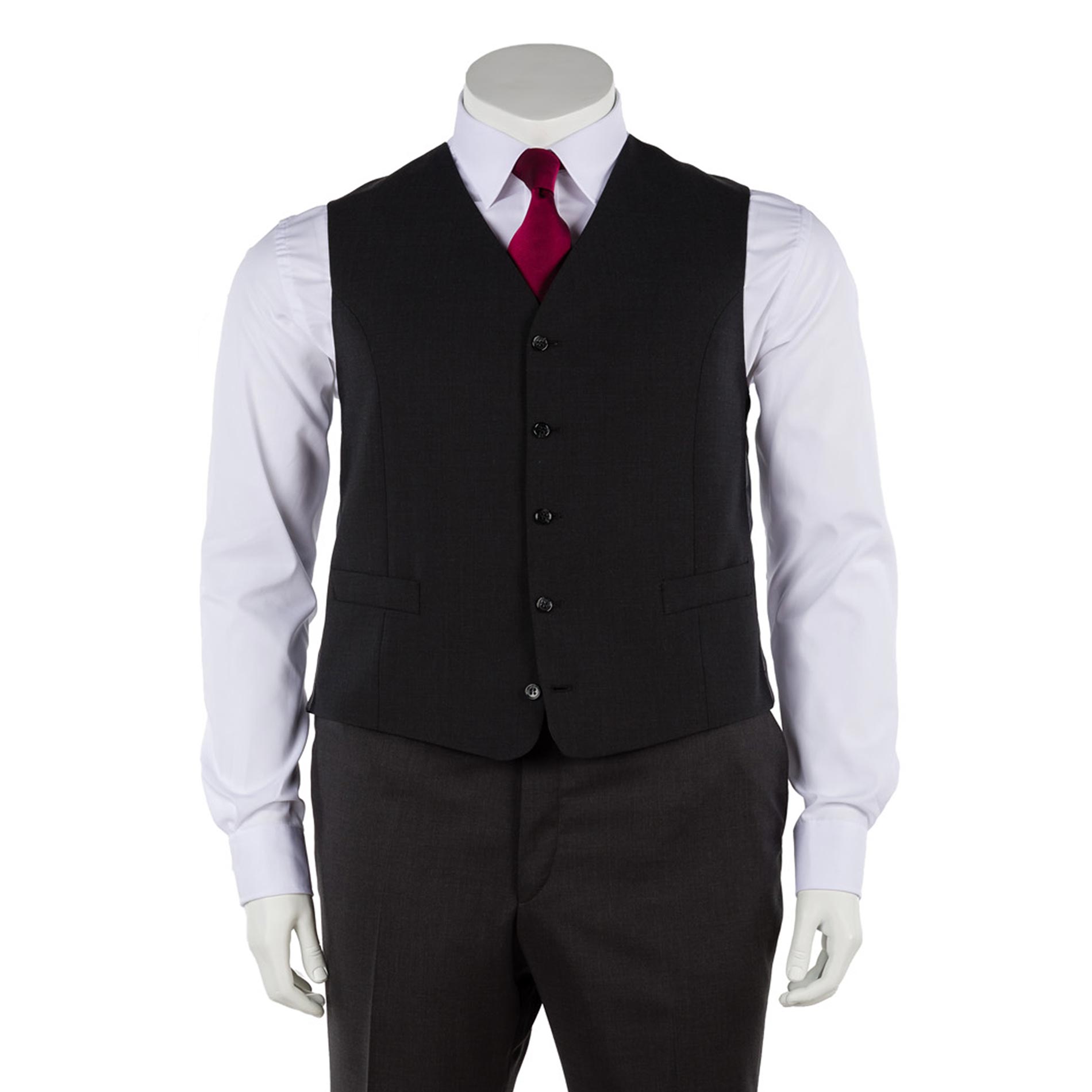 Anzug Weste einreihig in marine, anthrazit oder schwarz