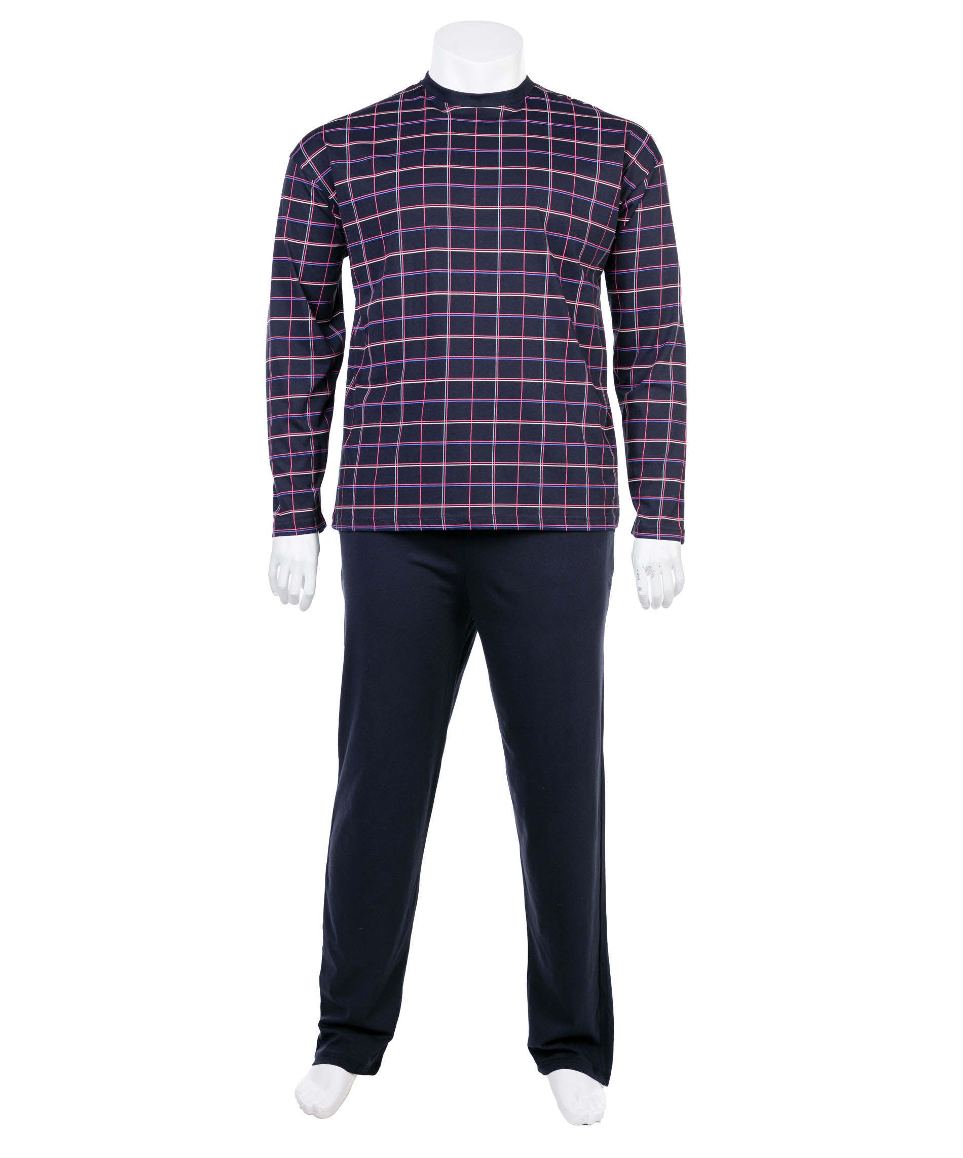 Pyjama kariert Jersey lang