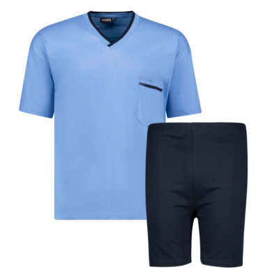 V-Ausschnitt Pyjama Jersey kurz