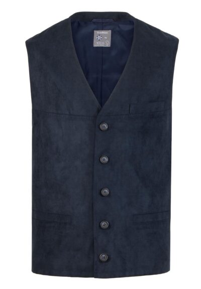 Gilet in Velourslederoptik