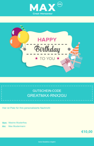 Gutschein - Geburtstag